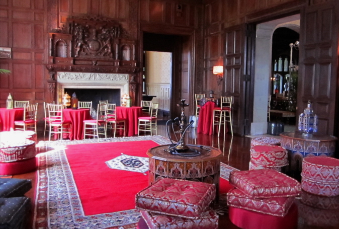 Moroccan designed party room at Hempstead House